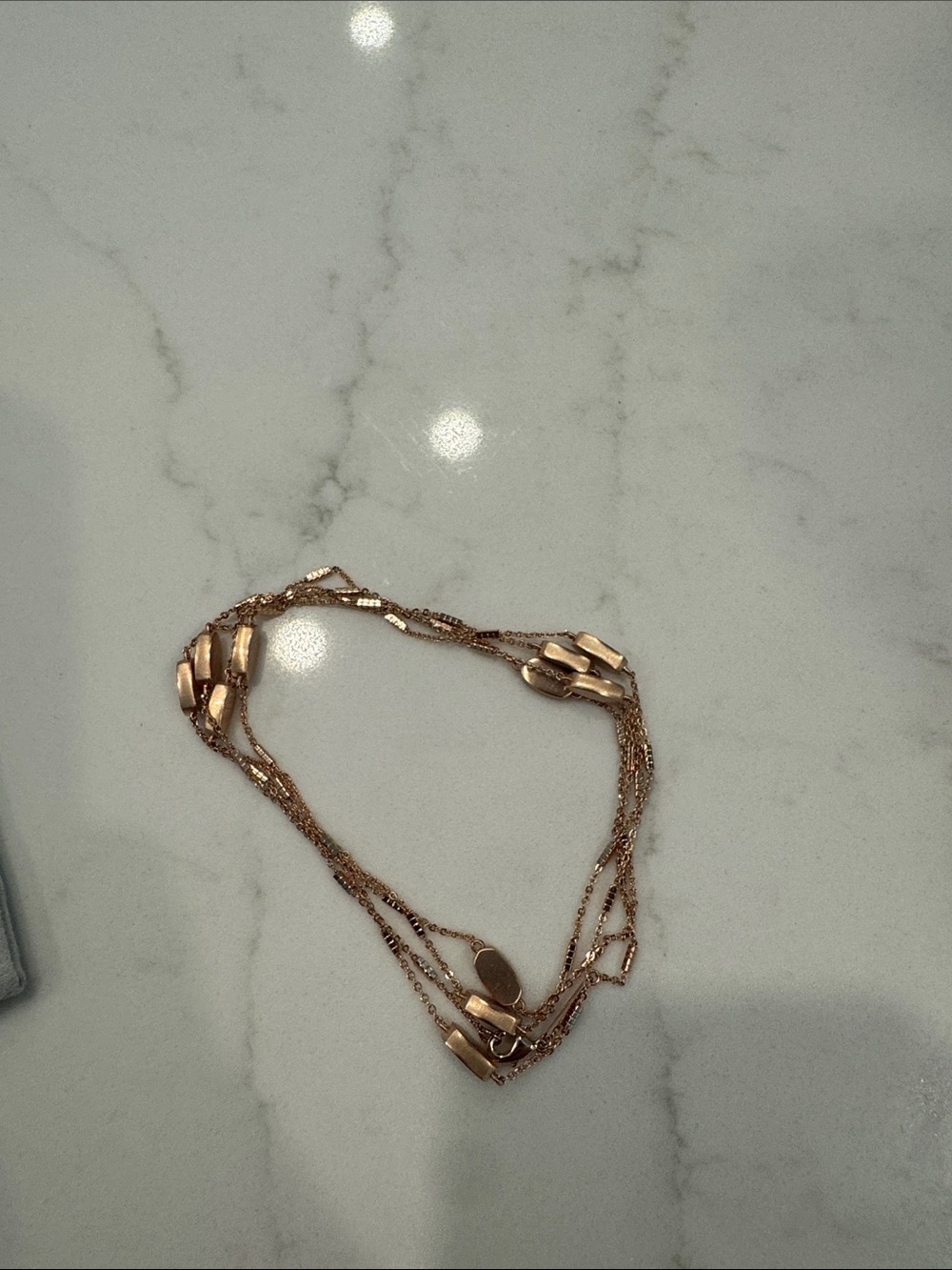 Kendra Scott Rose Gold Station Layering Necklace - Picture 3 of 4